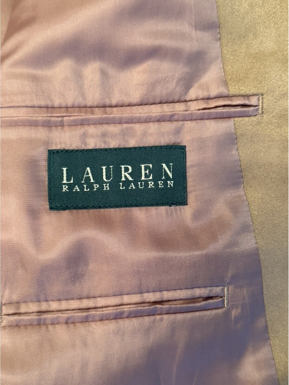 Lauren Ralph Lauren Blazer Mens 42R Brown Tan Faux Suede Sport Coat Jacket NWOT - Picture 4 of 8